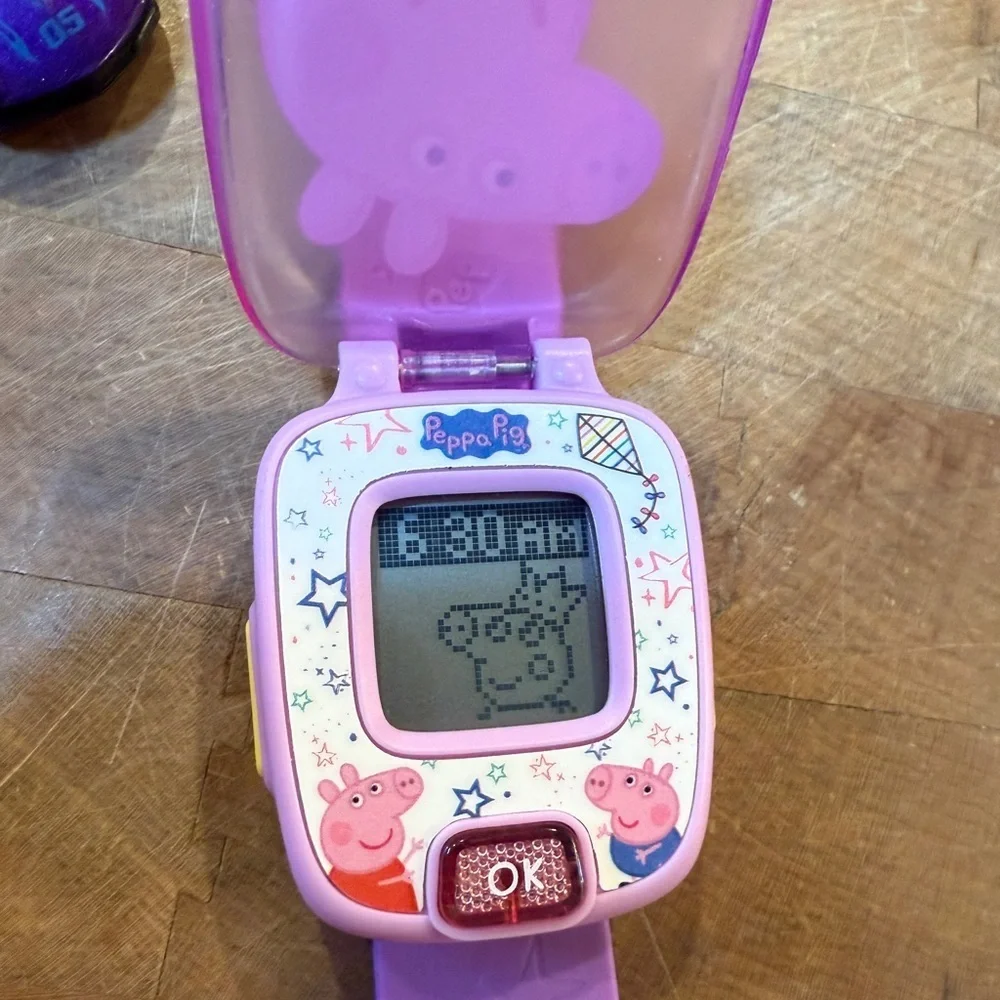Peppa Pig Purple Pink Kids Character Learning Watch VTECH with Sound